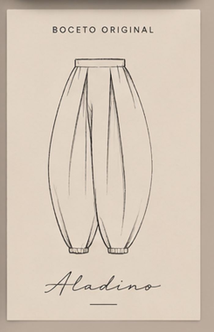 Boceto original del Pantalón Aladino